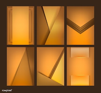 Set of abstract background designs in orange | Free stock vector - 490130