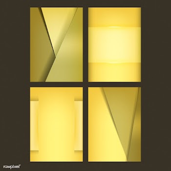 Set of abstract background designs in yellow | Free stock vector - 489800