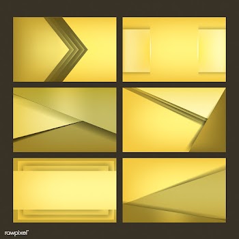 Set of abstract background designs in yellow | Free stock vector - 490027