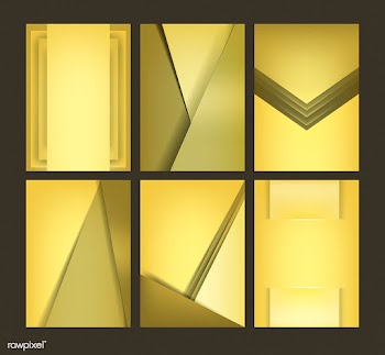 Set of abstract background designs in yellow | Free stock vector - 490181