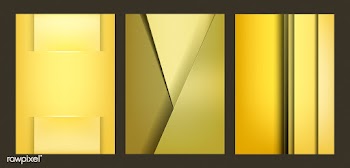 Set of abstract background designs in yellow | Free stock vector - 490210