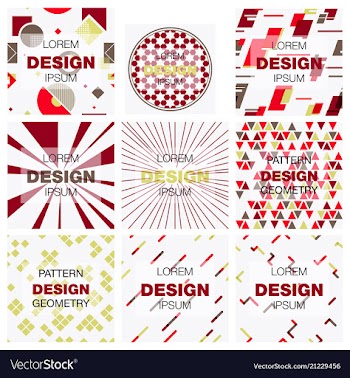 Set of abstract background texture design bright vector image