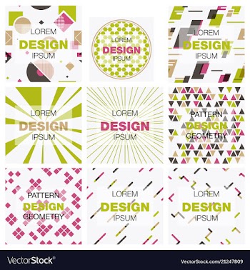 Set of abstract background texture design bright vector image