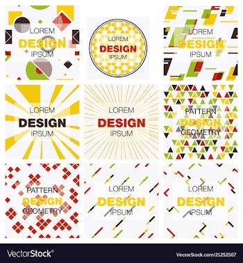 Set of abstract background texture design bright vector image