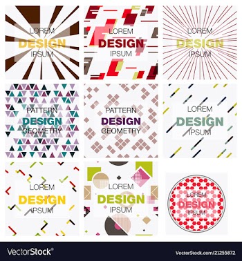 Set of abstract background texture design bright vector image