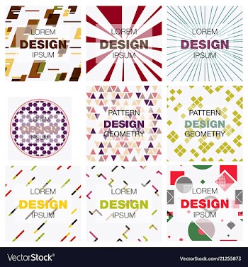 Set of abstract background texture design bright vector image