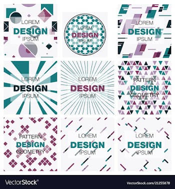Set of abstract background texture design bright vector image