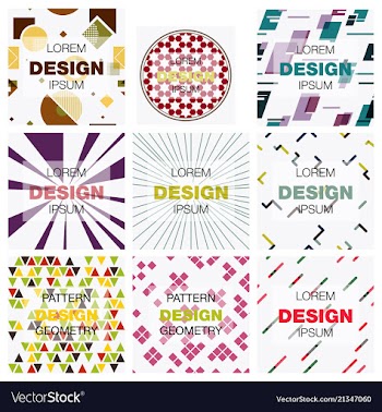 Set of abstract background texture design bright vector image