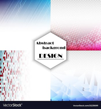 Set of abstract background with geometric elements vector image