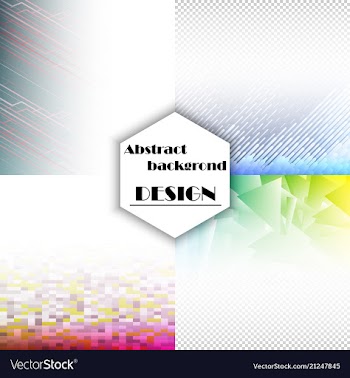 Set of abstract background with geometric elements vector image