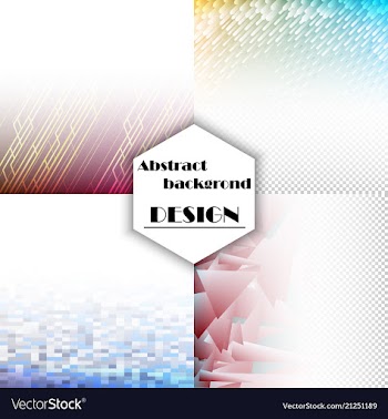 Set of abstract background with geometric elements vector image