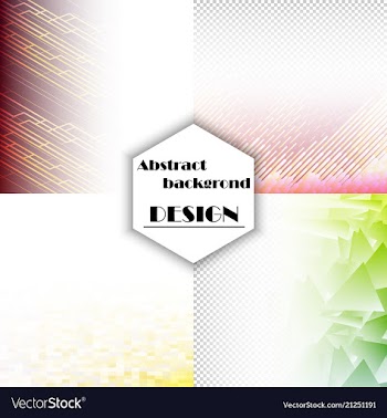 Set of abstract background with geometric elements vector image