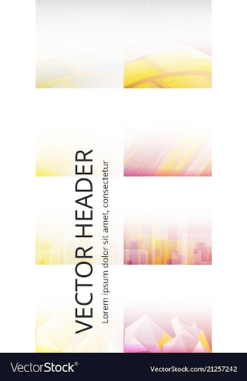 Set of abstract background with geometric elements vector image