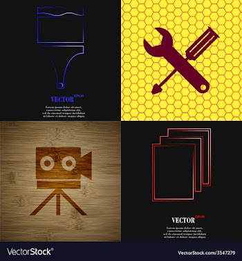 Set of abstract backgrounds with different web vector image