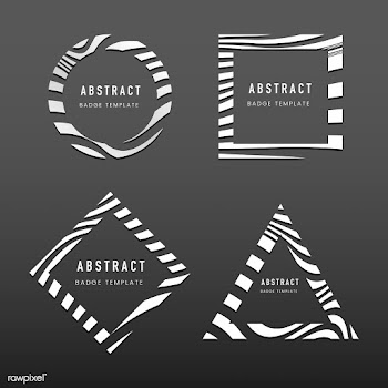 Set of abstract badge template vectors | Free stock vector - 538130