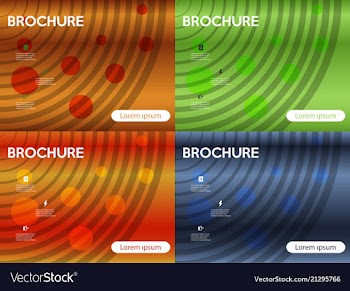 Set of abstract binder layout white brochure vector image