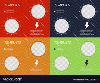 Set of abstract binder layout white brochure vector image