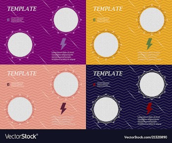 Set of abstract binder layout white brochure vector image