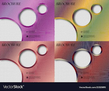 Set of abstract binder layout white brochure vector image