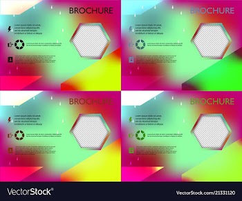 Set of abstract binder layout white brochure vector image