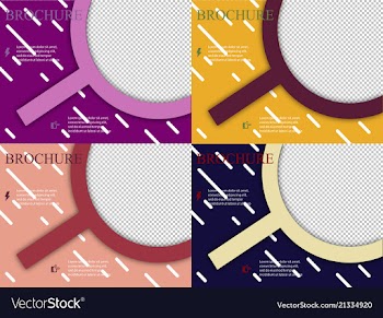 Set of abstract binder layout white brochure vector image