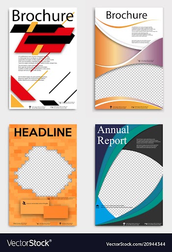 Set of abstract brochure template flyer layout vector image