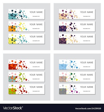 Set of abstract corporate business banner vector image