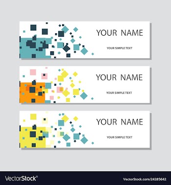 Set of abstract corporate business banner vector image