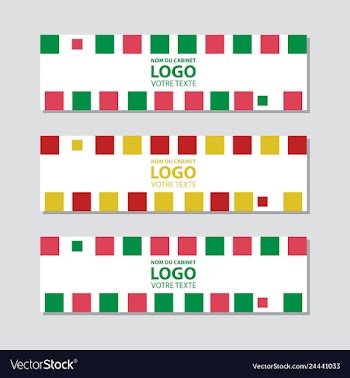 Set of abstract corporate business banner vector image