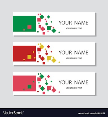 Set of abstract corporate business banner vector image
