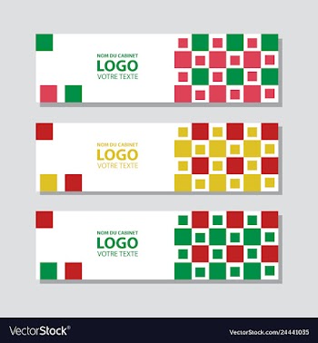 Set of abstract corporate business banner vector image