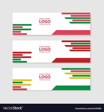 Set of abstract corporate business banner vector image