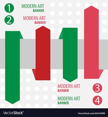 Set of abstract corporate business banner vector image