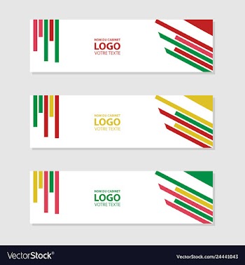 Set of abstract corporate business banner vector image