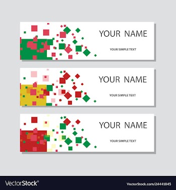 Set of abstract corporate business banner vector image