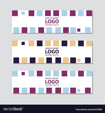 Set of abstract corporate business banner vector image