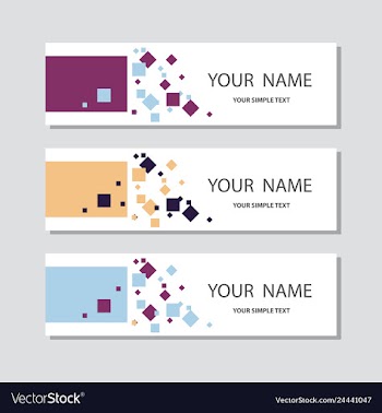 Set of abstract corporate business banner vector image
