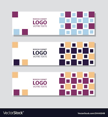 Set of abstract corporate business banner vector image