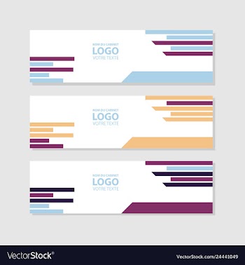 Set of abstract corporate business banner vector image