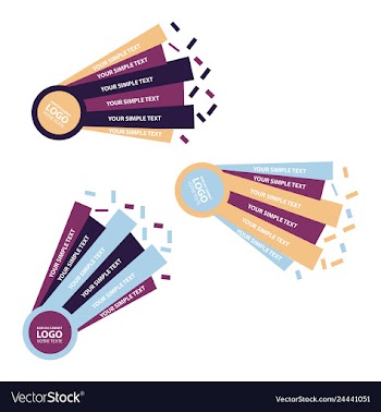 Set of abstract corporate business banner vector image