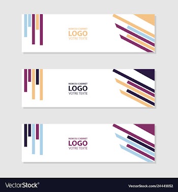 Set of abstract corporate business banner vector image