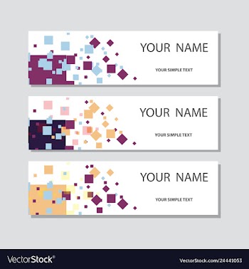 Set of abstract corporate business banner vector image
