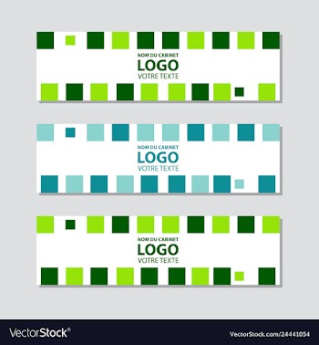 Set of abstract corporate business banner vector image