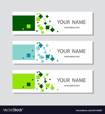 Set of abstract corporate business banner vector image