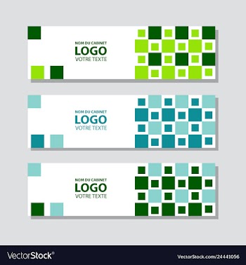 Set of abstract corporate business banner vector image