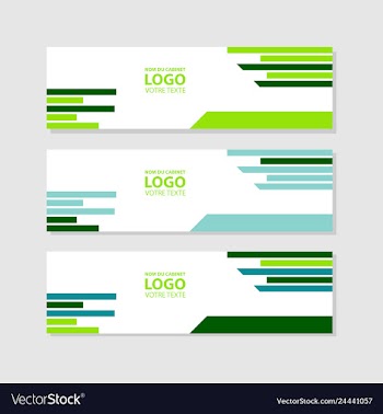Set of abstract corporate business banner vector image