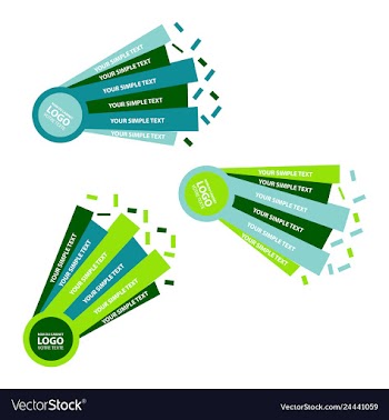 Set of abstract corporate business banner vector image