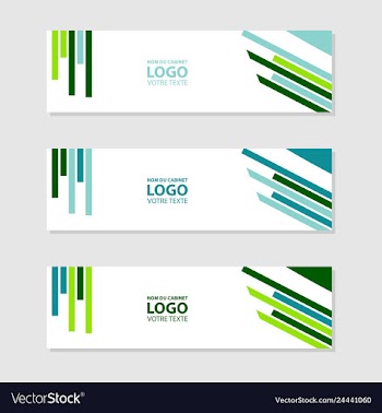 Set of abstract corporate business banner vector image