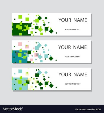 Set of abstract corporate business banner vector image