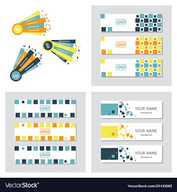 Set of abstract corporate business banner vector image